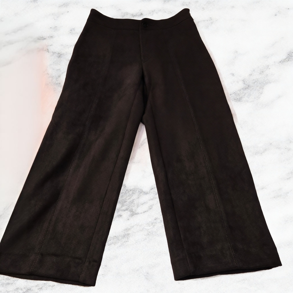 Ann Taylor‎ Petite Wide Leg Ultrasuede Pants High Rise Size 2P